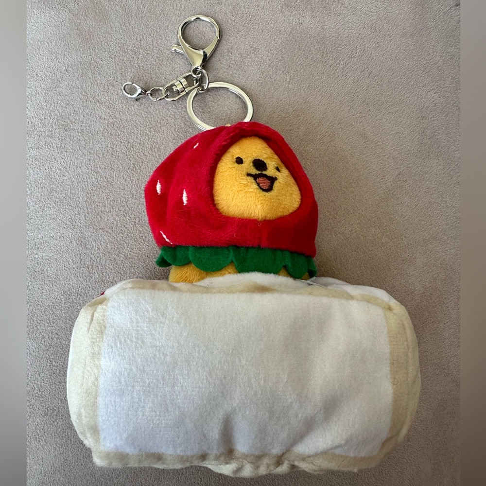 CU Strawberry Sandwich with Bear Plush Keychain